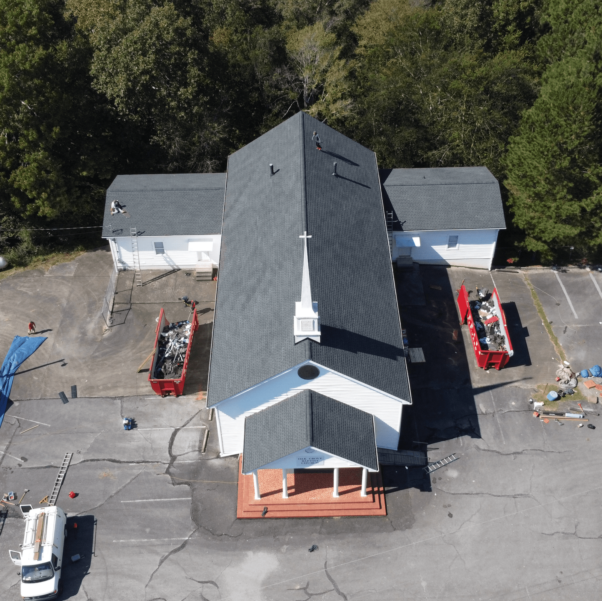 SRANDE Oak Grove Baptist Church completed roof