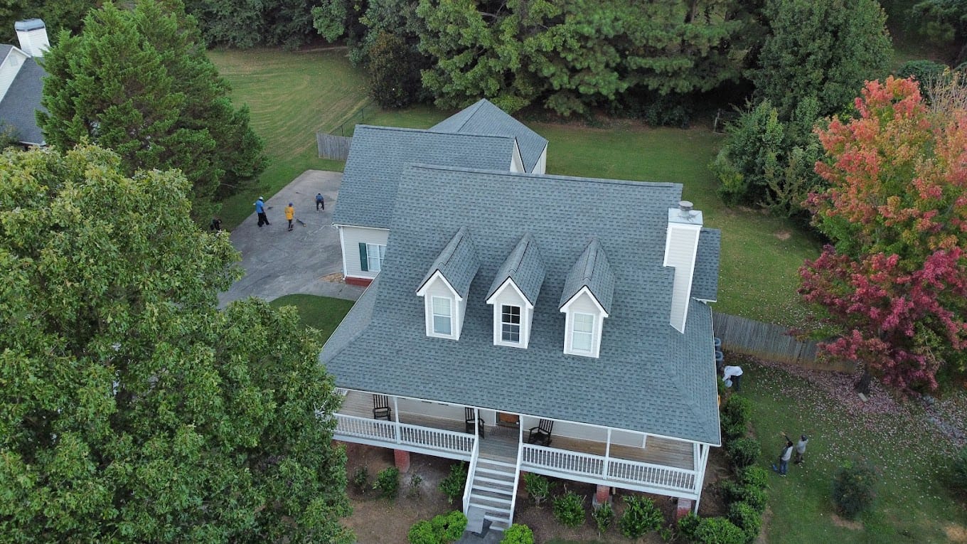 Srande Residential Home Roof Overhead Shot